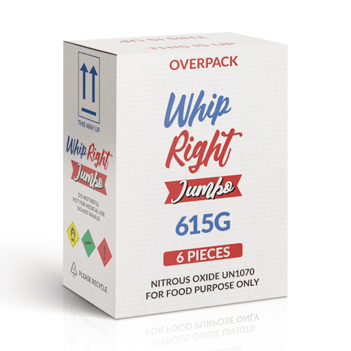 WhipRight Jumbo 615G 1.0L Cylinder Carton